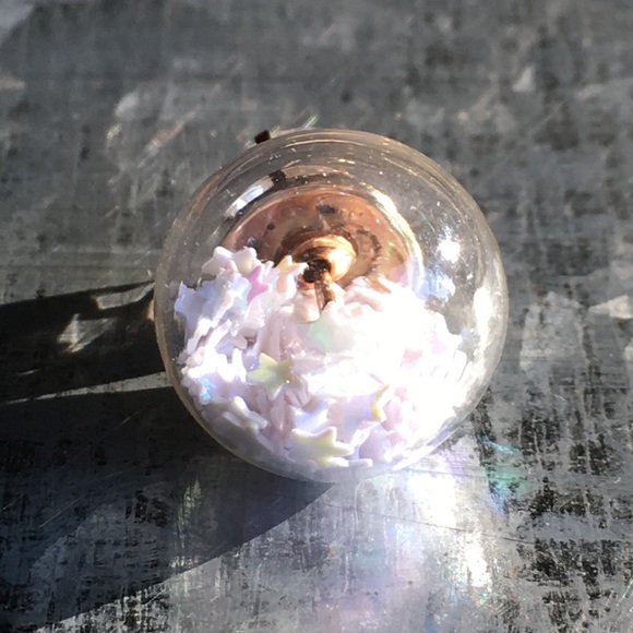 3 Pairs White Star Confetti Double Stud Earrings - Picture 4 of 5